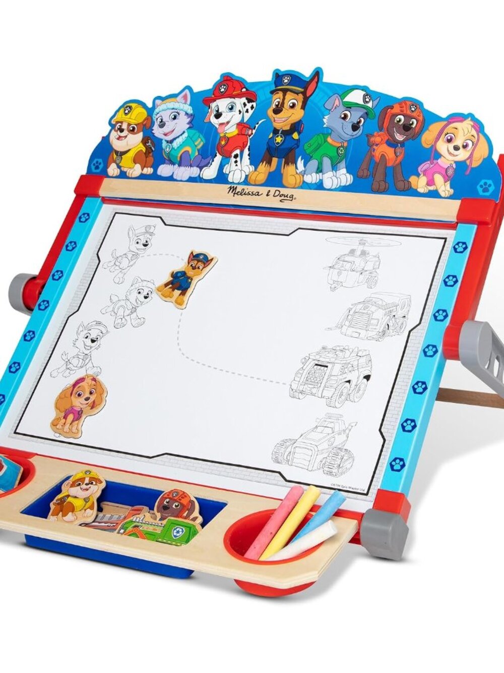 PAW Patrol Tabletop Art Center, Double-Sided Wooden Easel